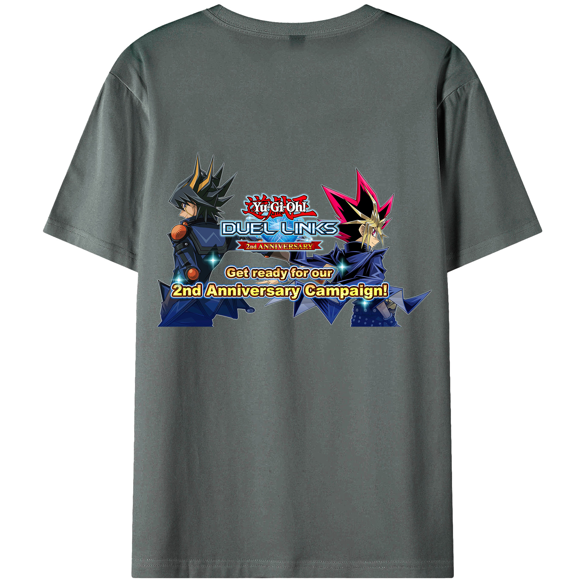 （画像用） 遊☆戯☆王 Yu-Gi-Oh! 綿100％ メンズ半袖Tシャツ（バックプリント） 通気性